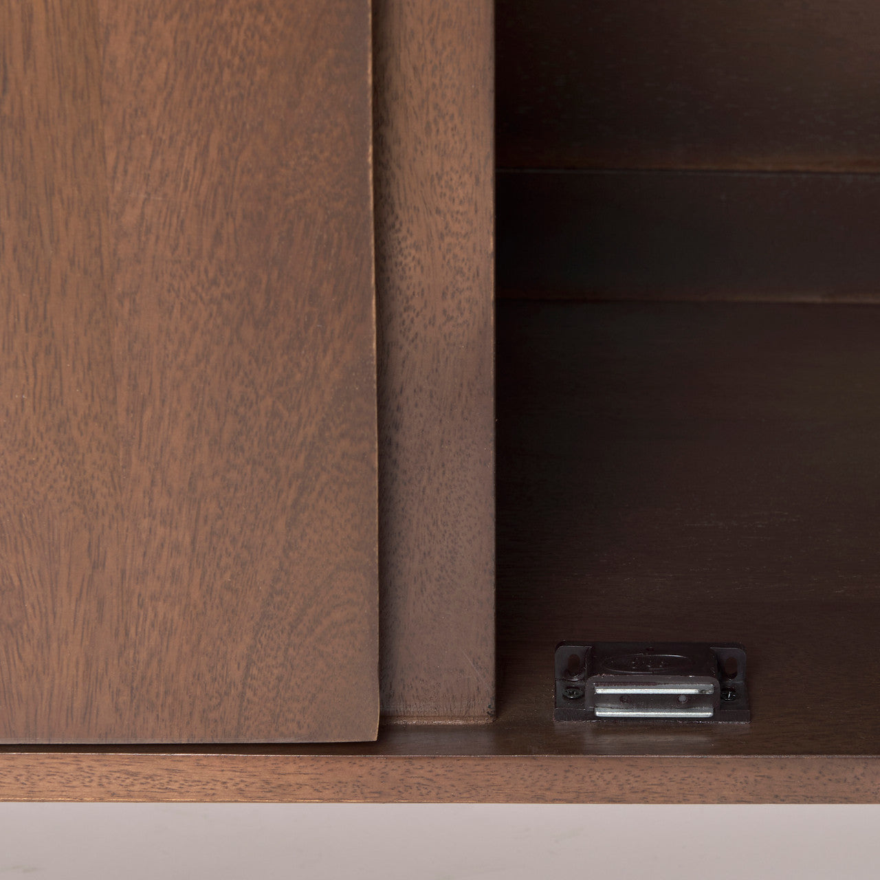 Lillie Medium Brown Wood 4 Door Tray Top Sideboard