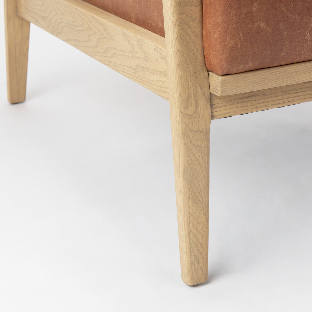 Raeleigh Tan Faux Leather Accent Chair