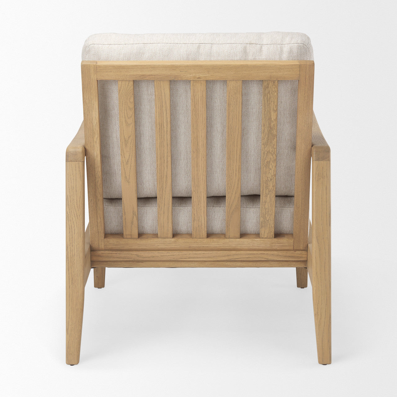 Raeleigh 28.0L x 34.1W x 34.4H Cream Fabric W/Light Brown Wood Accent Chair