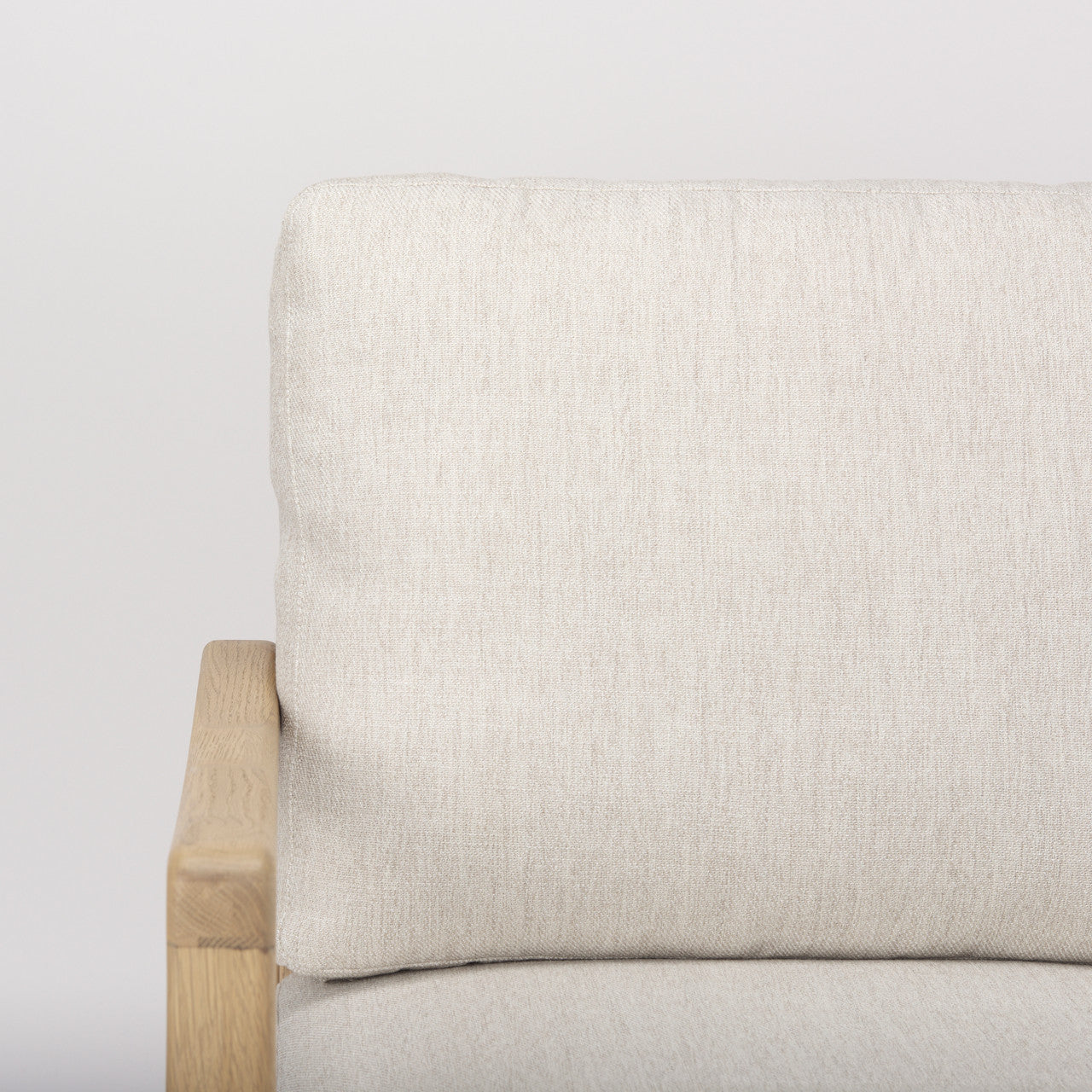 Raeleigh 28.0L x 34.1W x 34.4H Cream Fabric W/Light Brown Wood Accent Chair