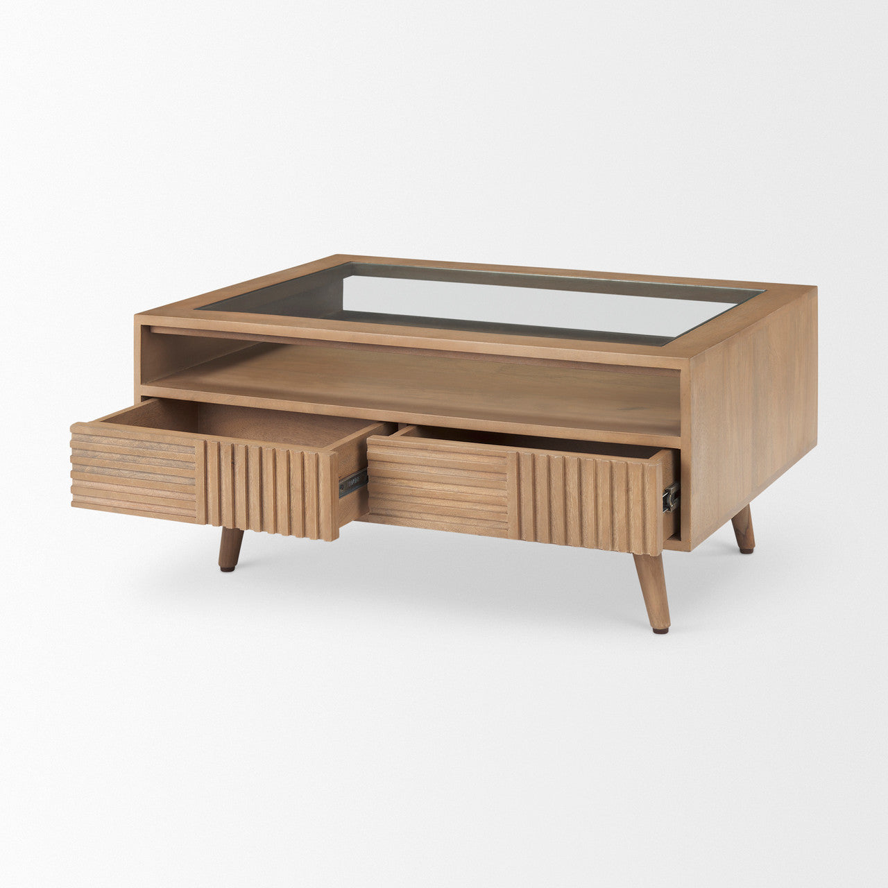 Sable  38.0L x 27.0W x 18.0H Light Brown Wood Coffee Table