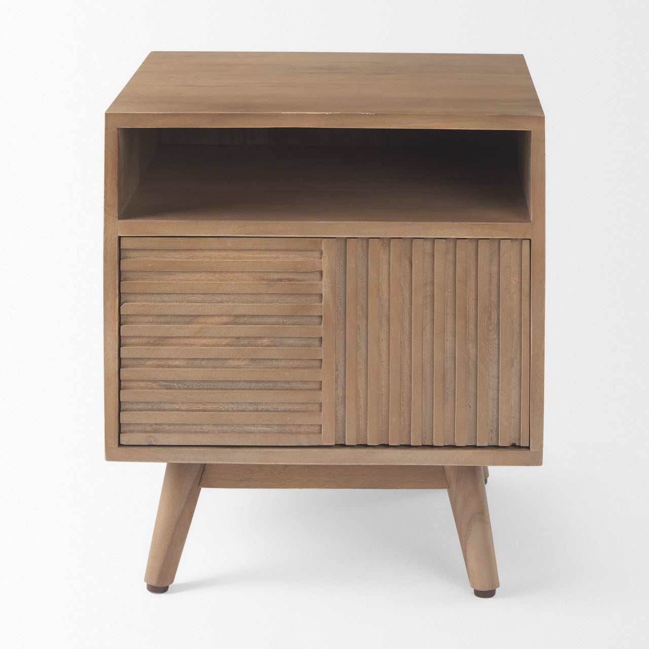 Sable  19.0L x 19.0W x 21.5H Light Brown Wood Side Table