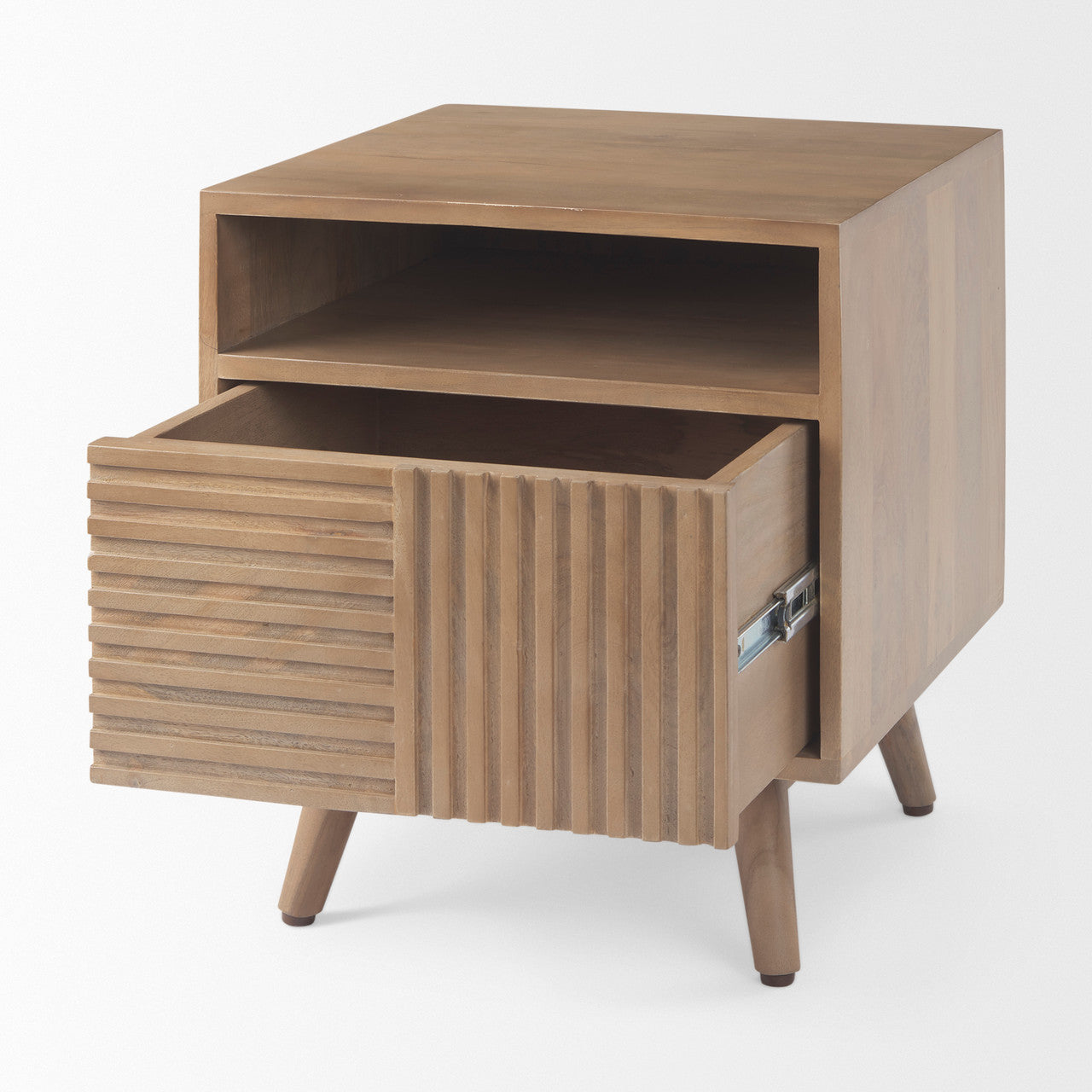 Sable  19.0L x 19.0W x 21.5H Light Brown Wood Side Table
