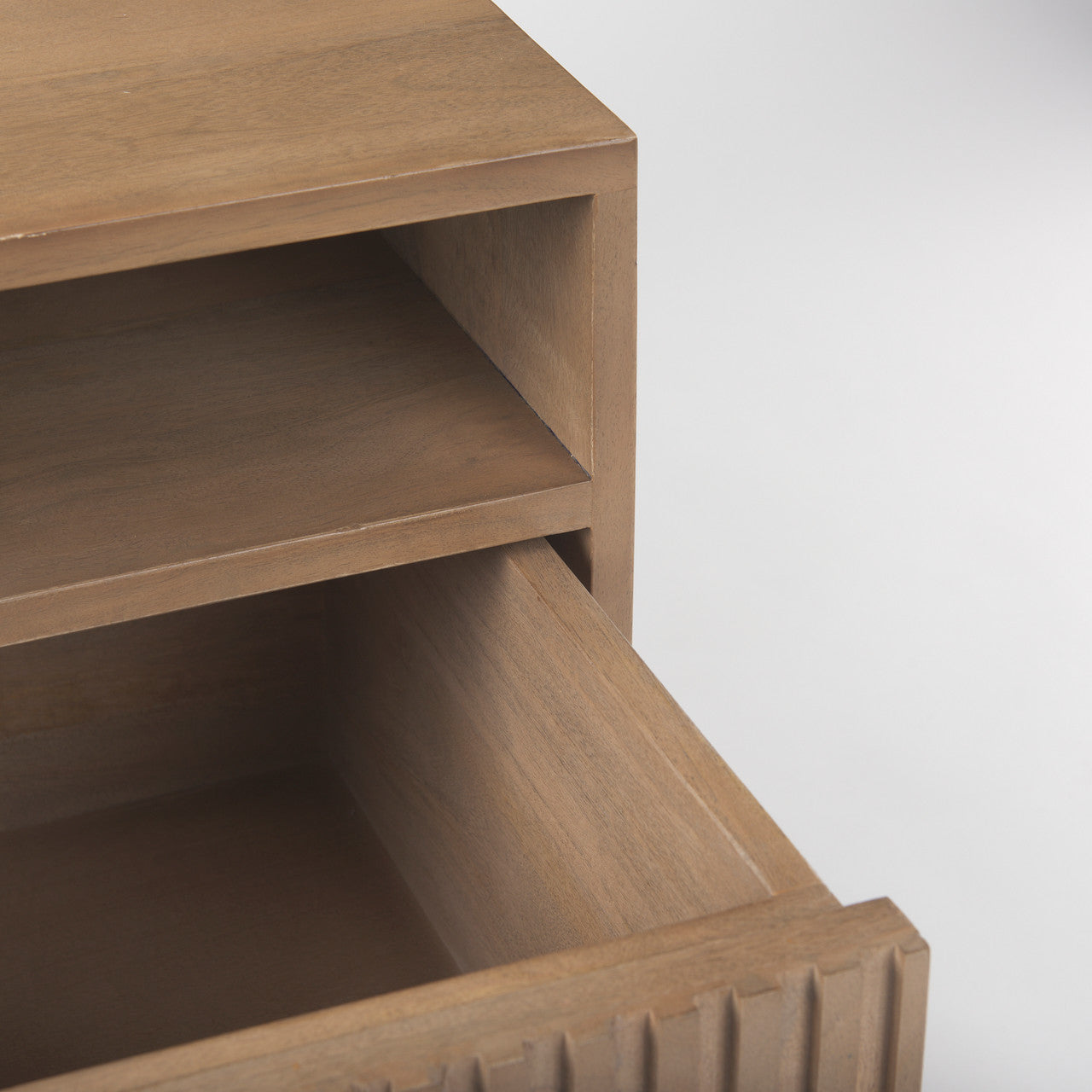 Sable  19.0L x 19.0W x 21.5H Light Brown Wood Side Table