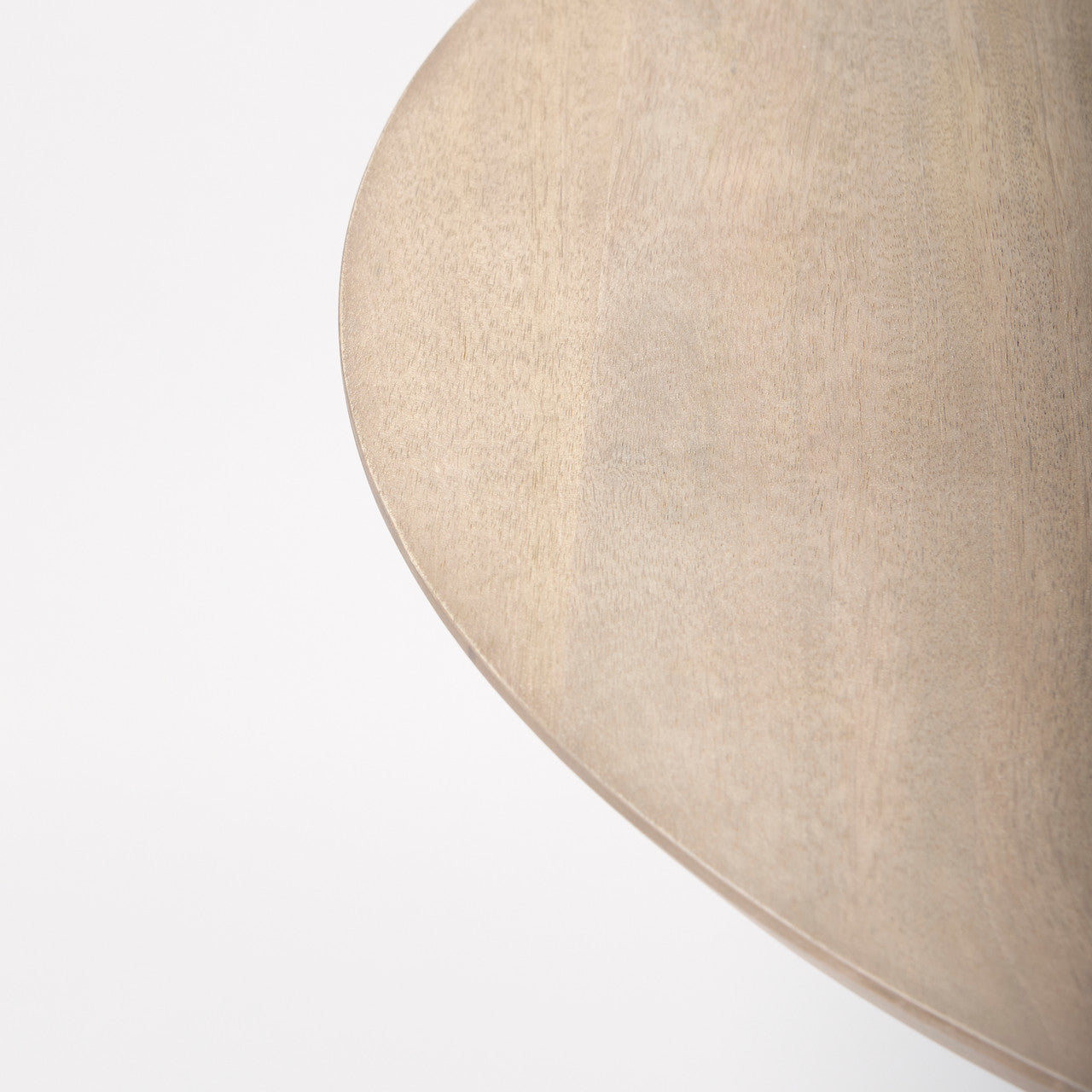 Maxwell 32" Round Light Wood Tabletop & Base w/ Gold Metal Accent Pedestal Bistro Table