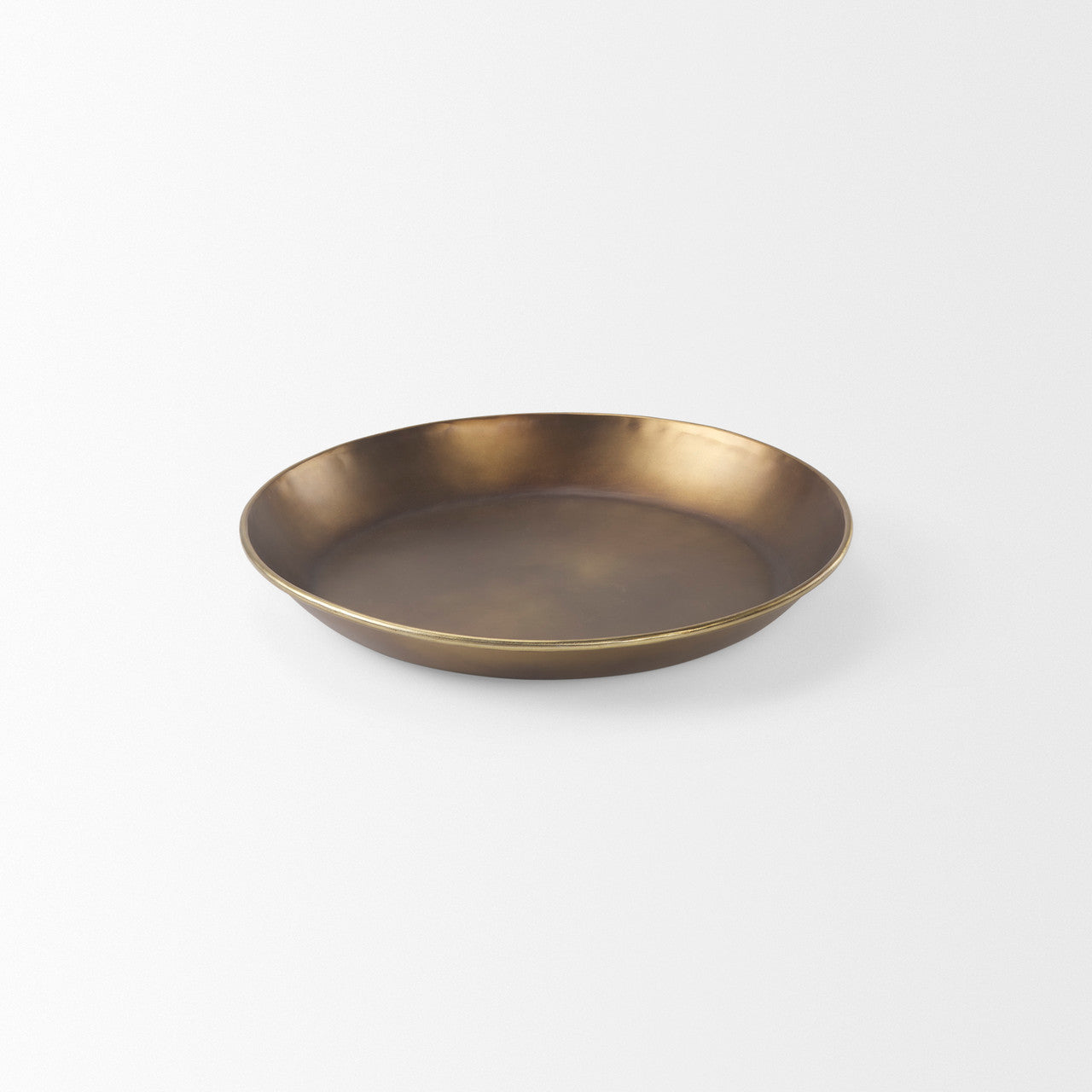 Eagan 16.0L x 16.0W x 1.5H Brass Aluminium Tray Small