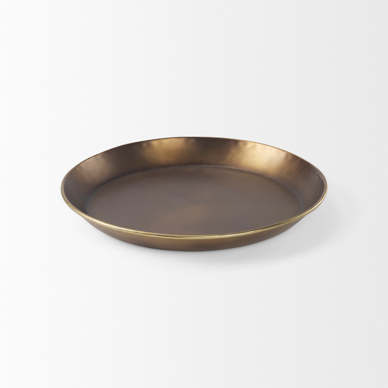 Eagan 20.0L x 20.0W x 1.8H Brass Aluminium Tray Medium