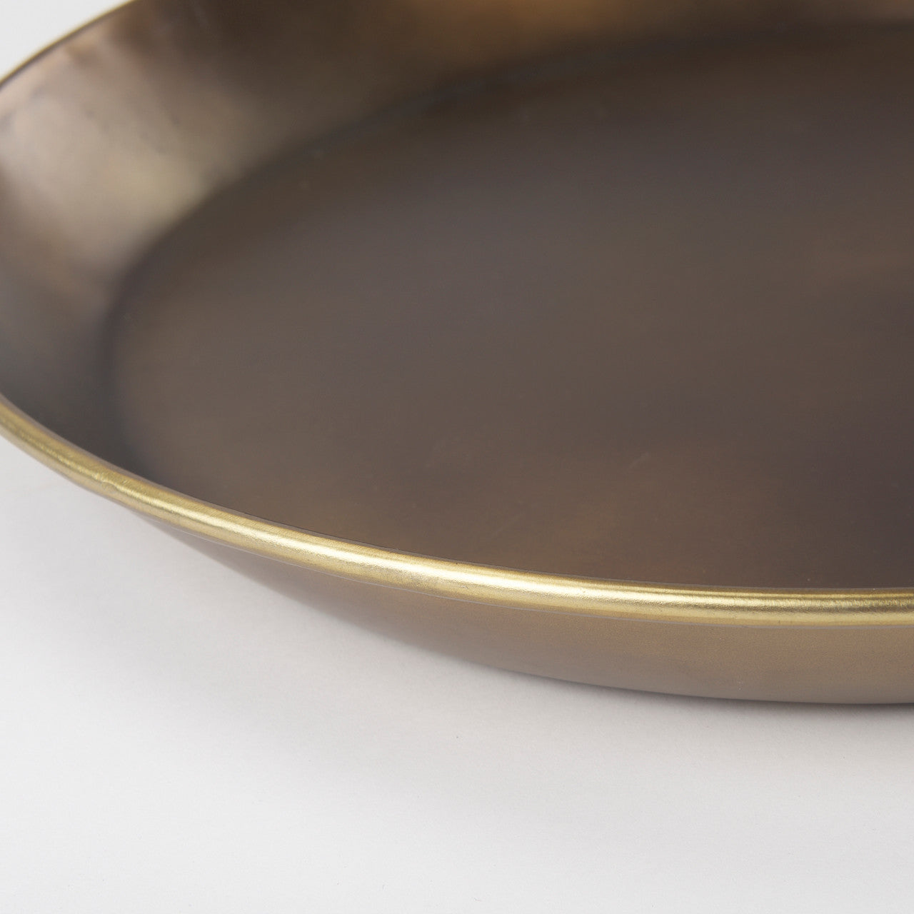 Eagan 20.0L x 20.0W x 1.8H Brass Aluminium Tray Medium
