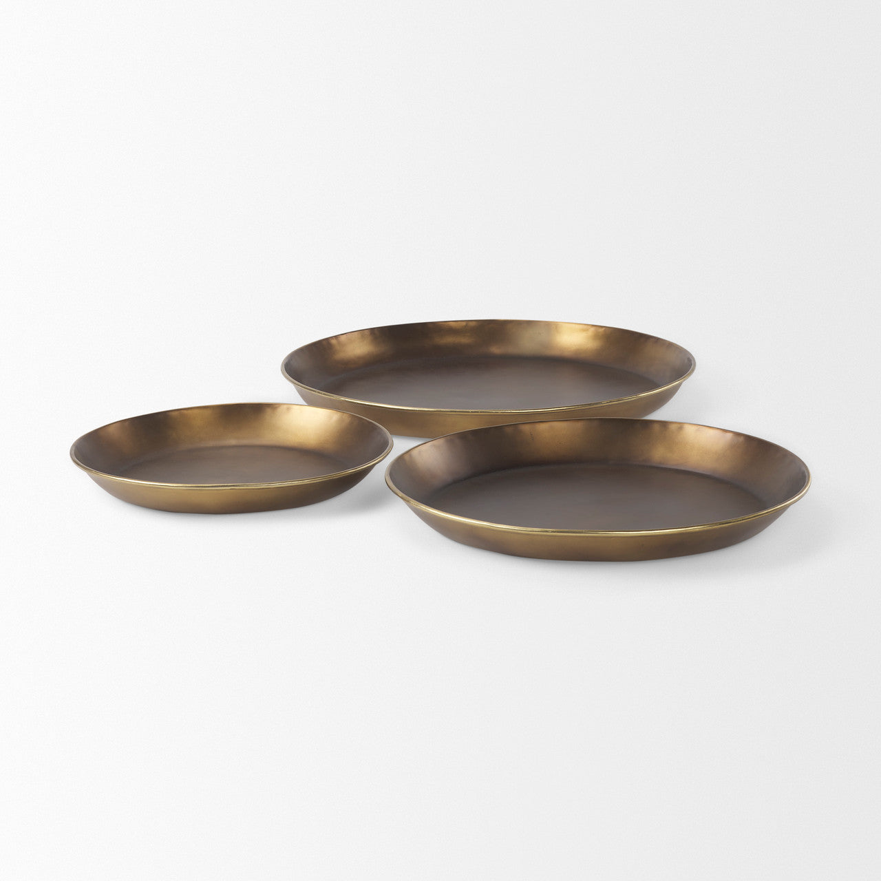 Eagan 20.0L x 20.0W x 1.8H Brass Aluminium Tray Medium