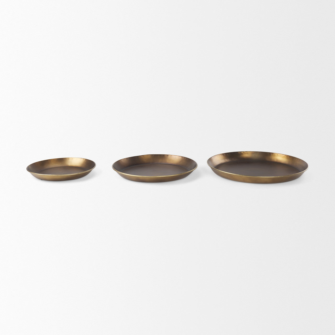 Eagan 20.0L x 20.0W x 1.8H Brass Aluminium Tray Medium