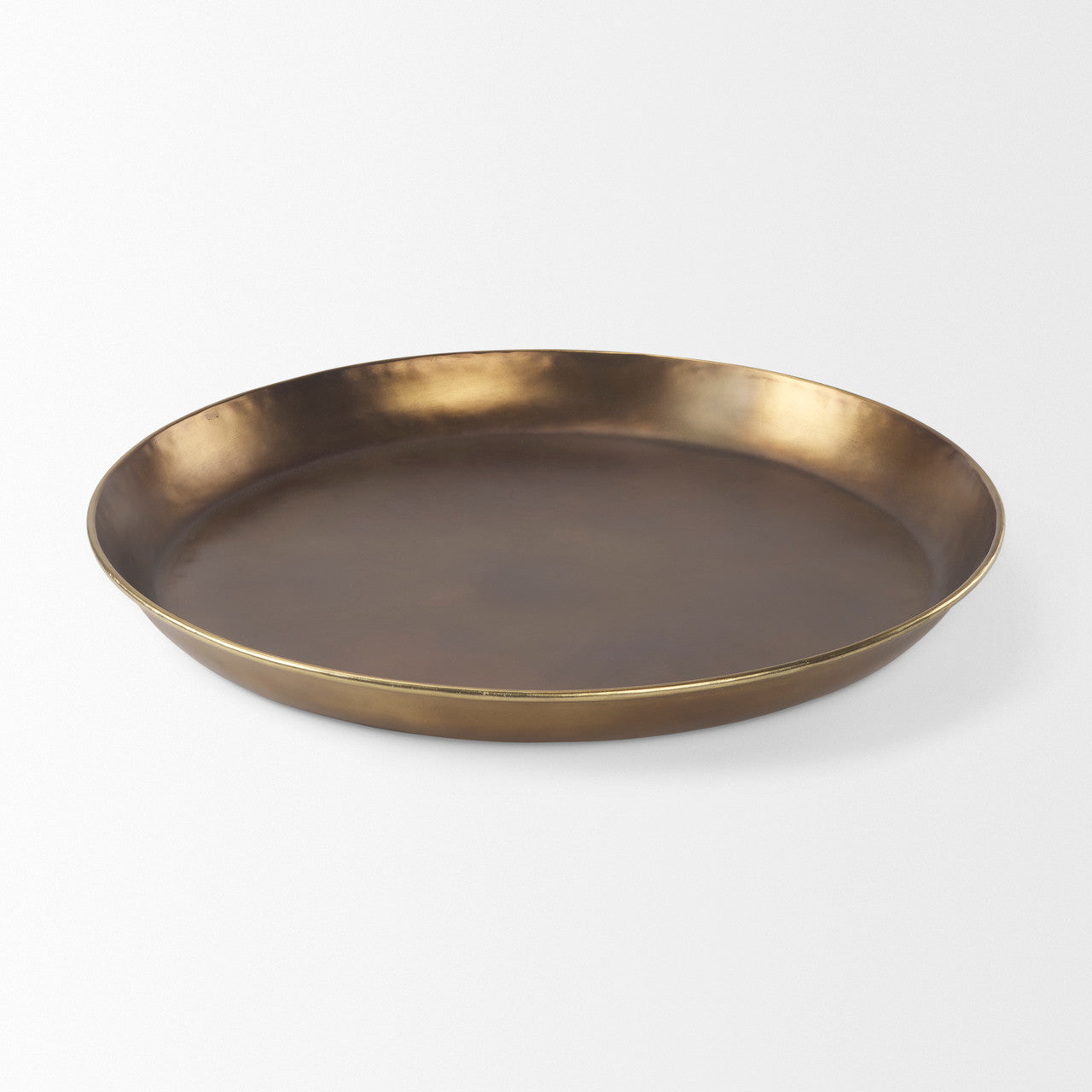 Eagan 24.0L x 24.0W x 2.0H Brass Aluminium Tray Large