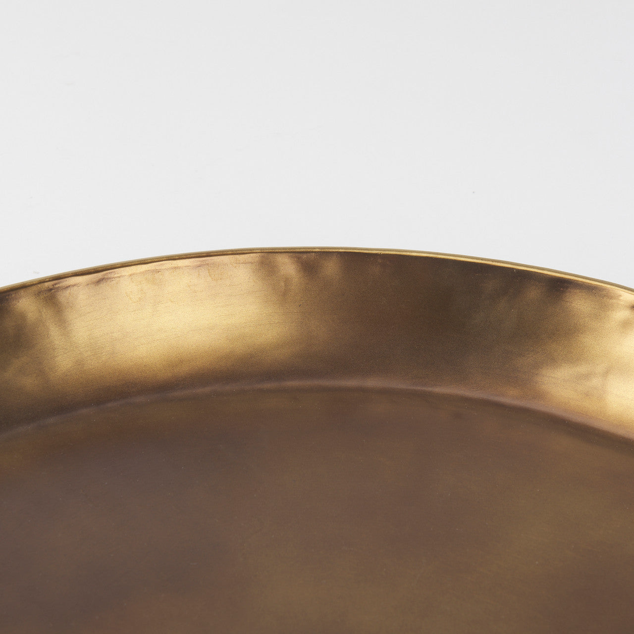 Eagan 24.0L x 24.0W x 2.0H Brass Aluminium Tray Large