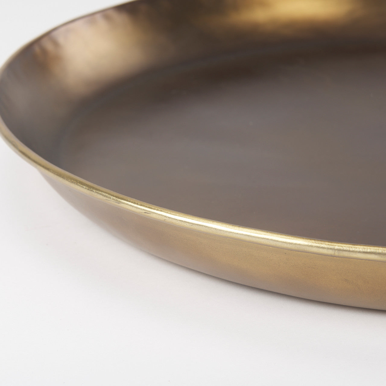 Eagan 24.0L x 24.0W x 2.0H Brass Aluminium Tray Large