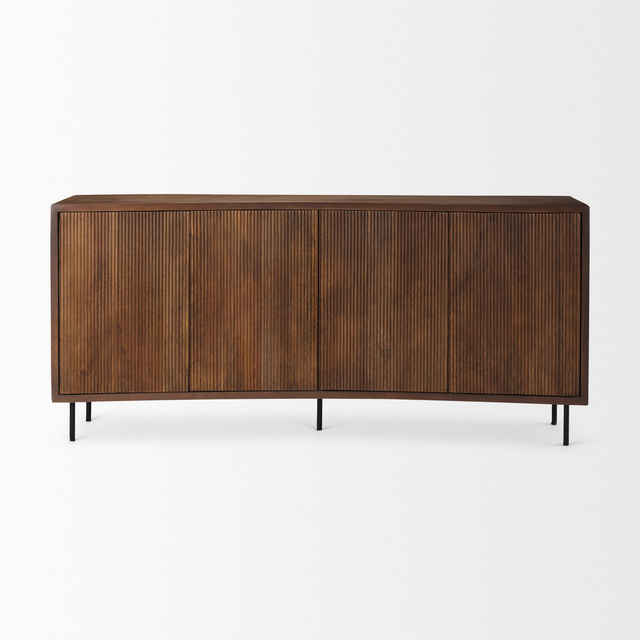 Lance 70.0L x 15.0W x 32.0H Medium Brown Solid Wood Sideboard