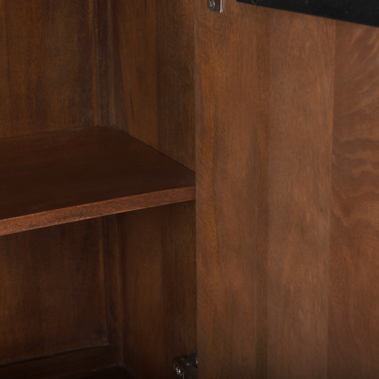 Lance 70.0L x 15.0W x 32.0H Medium Brown Solid Wood Sideboard