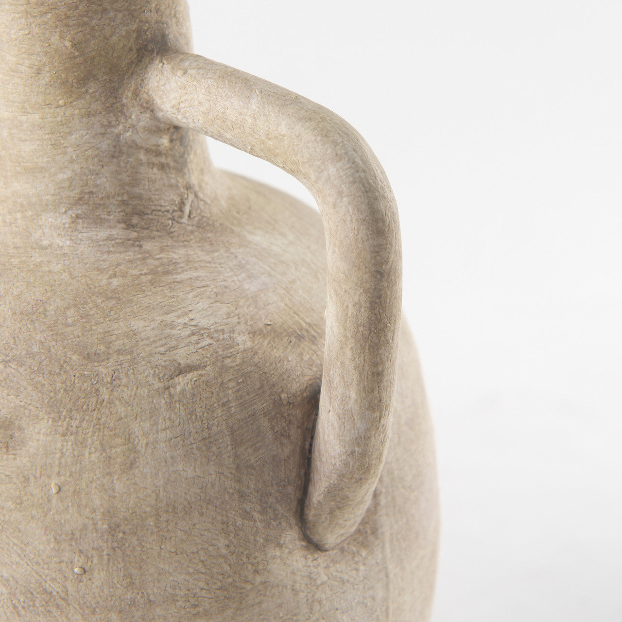 Zenni  5.3L x 5.3W x 9.3H Warm Beige Ceramic Vase