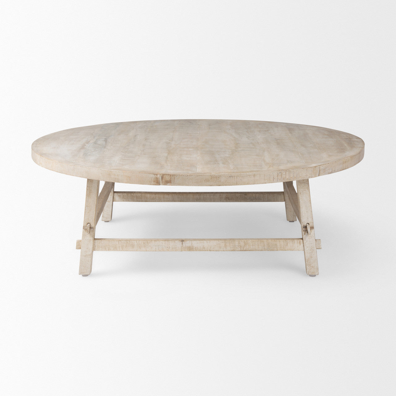 Rosie  48.0L x 48.0W x 16.0H Round Blonde Wood Coffee Table