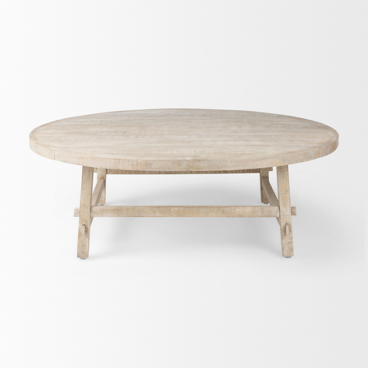 Rosie  48.0L x 48.0W x 16.0H Round Blonde Wood Coffee Table