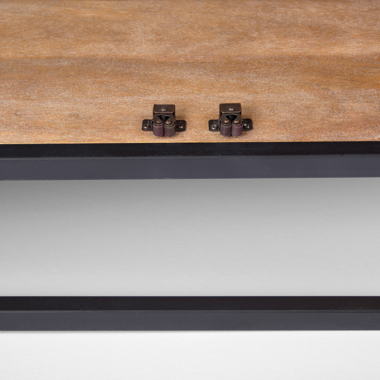 Sloan 80.0L x 17.0W x 36.0H Black Wood W/Black Metal Frame Sideboard