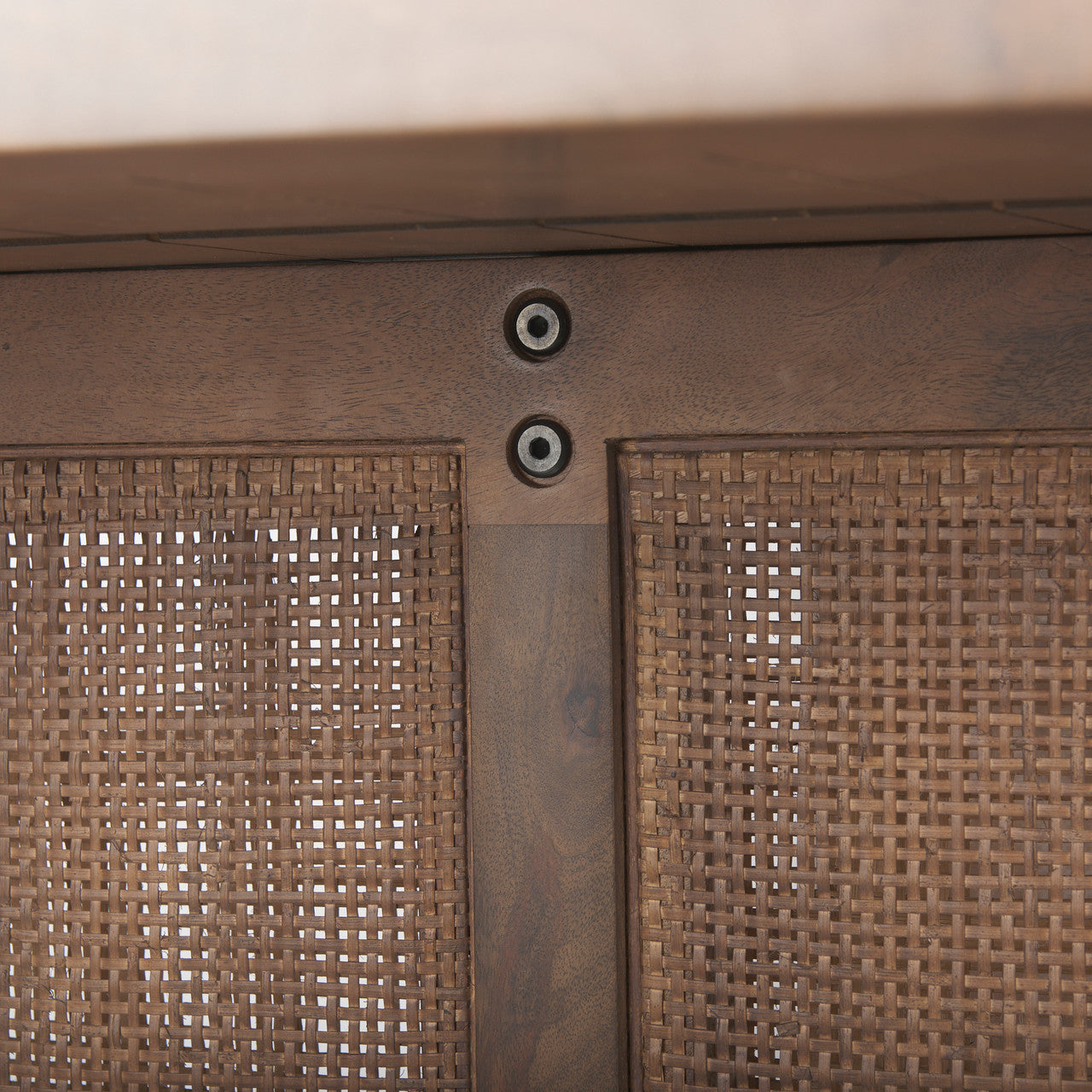 Grier 84L Medium Brown Wood w/ Cane Dining Table