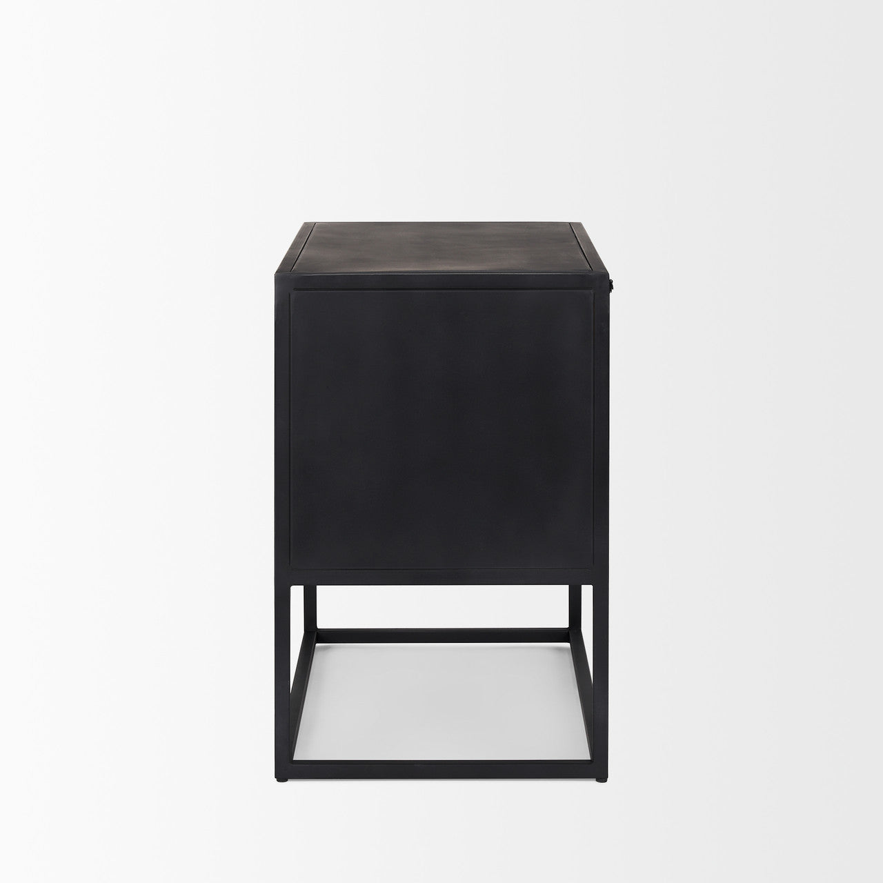 Sloan Black Wood W/Black Metal Frame Side Table