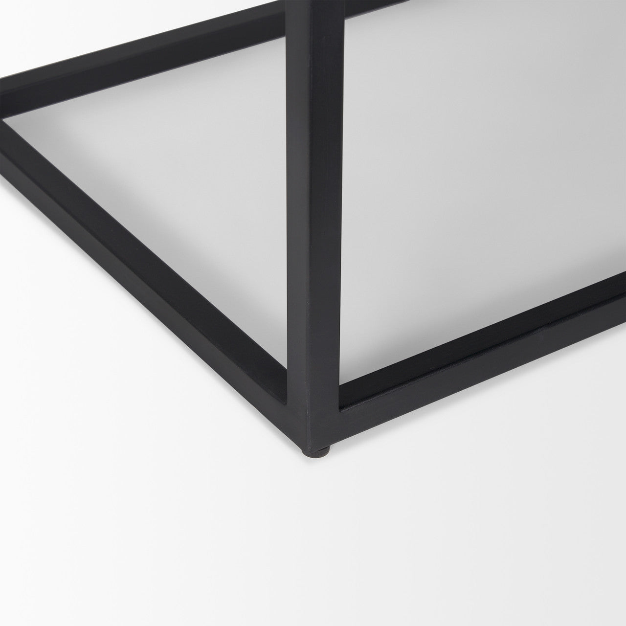 Sloan Black Wood W/Black Metal Frame Side Table