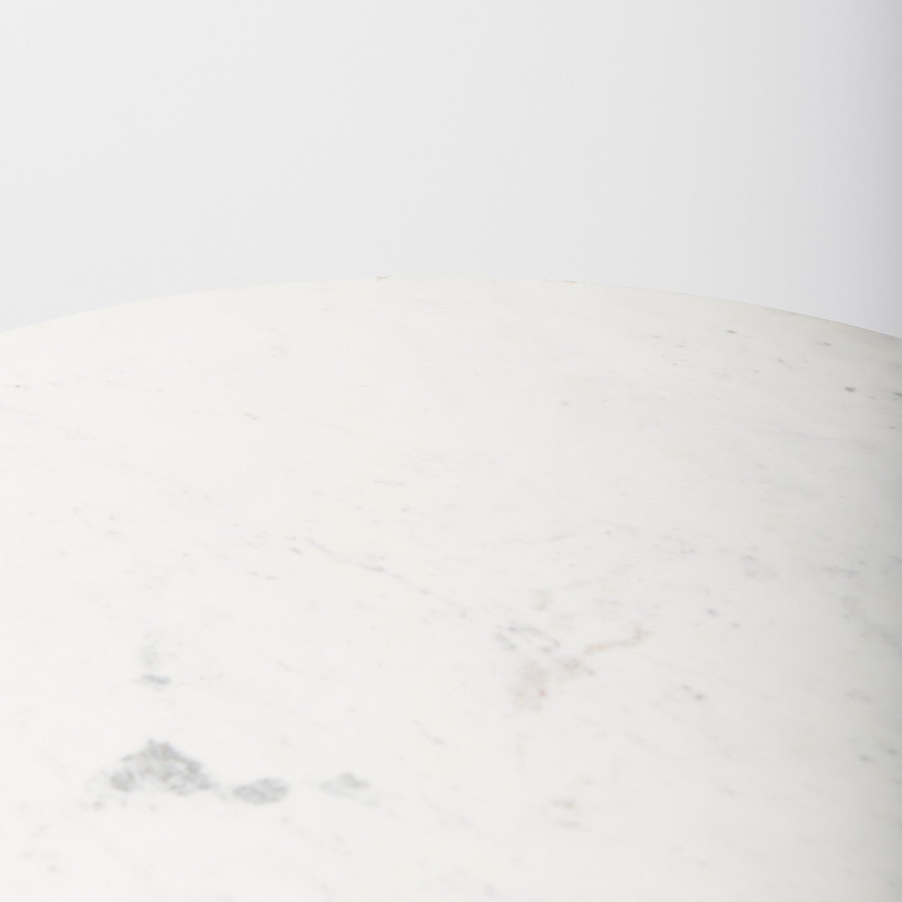 Maxwell 32" Round White Marble Tabletop w/ Blonde Wood & Black Metal Accent Pedestal Bistro Table