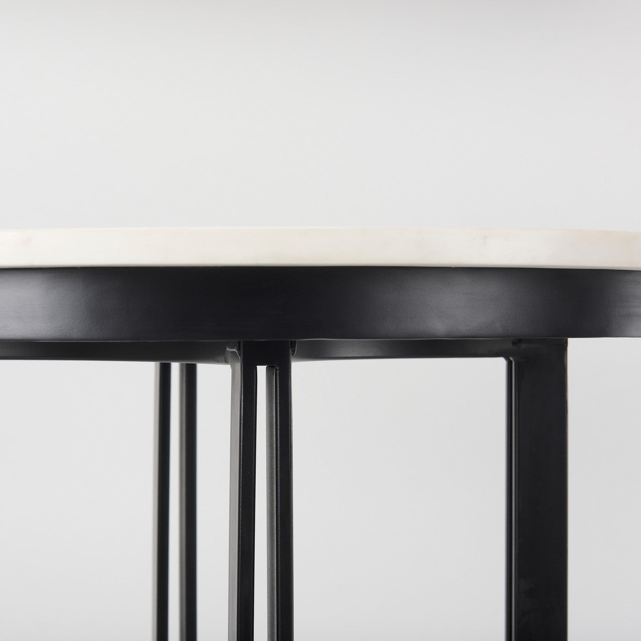 Tanner Marble & Matte Black Bistro Table