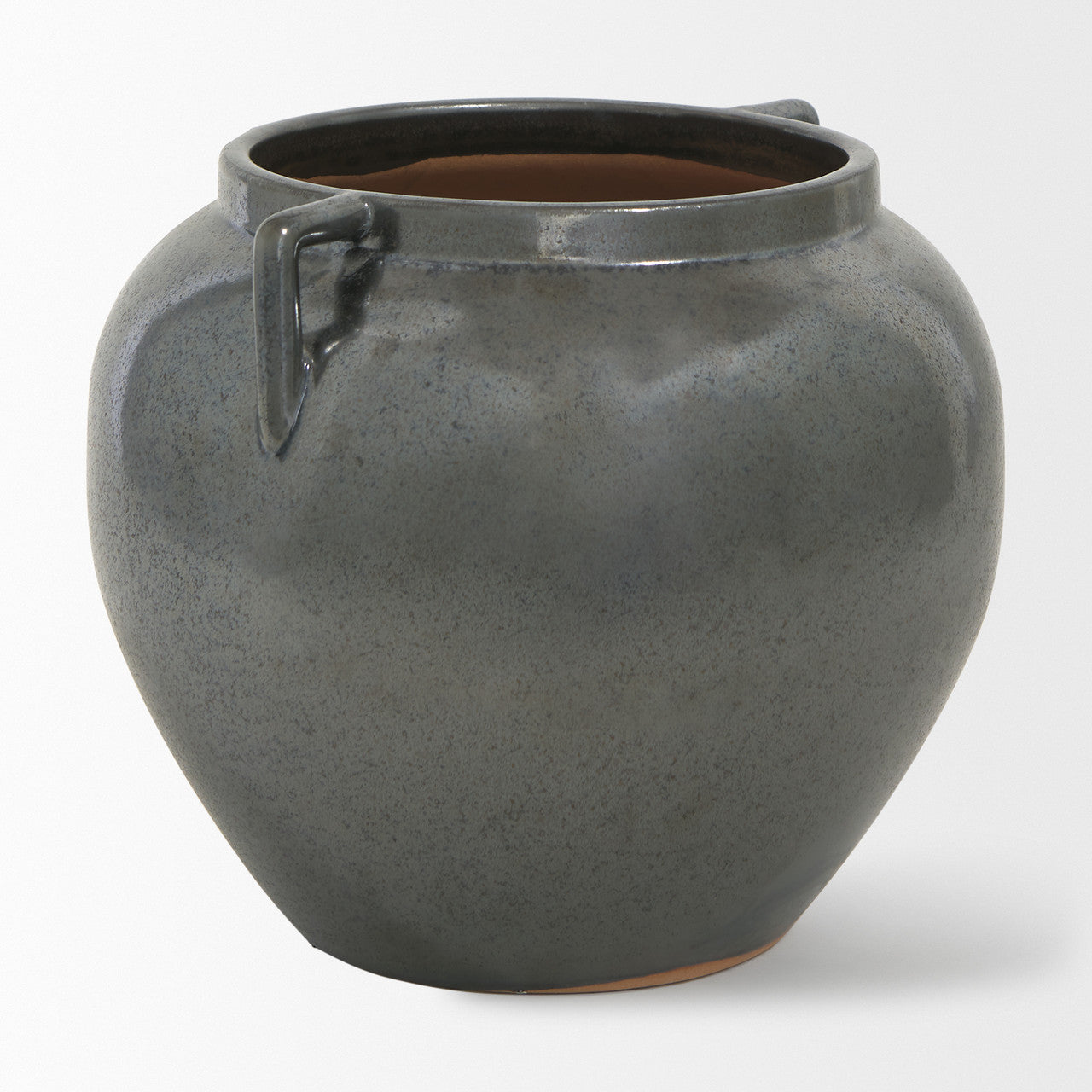 Kora Short Dark Metallic Double Ear Vase