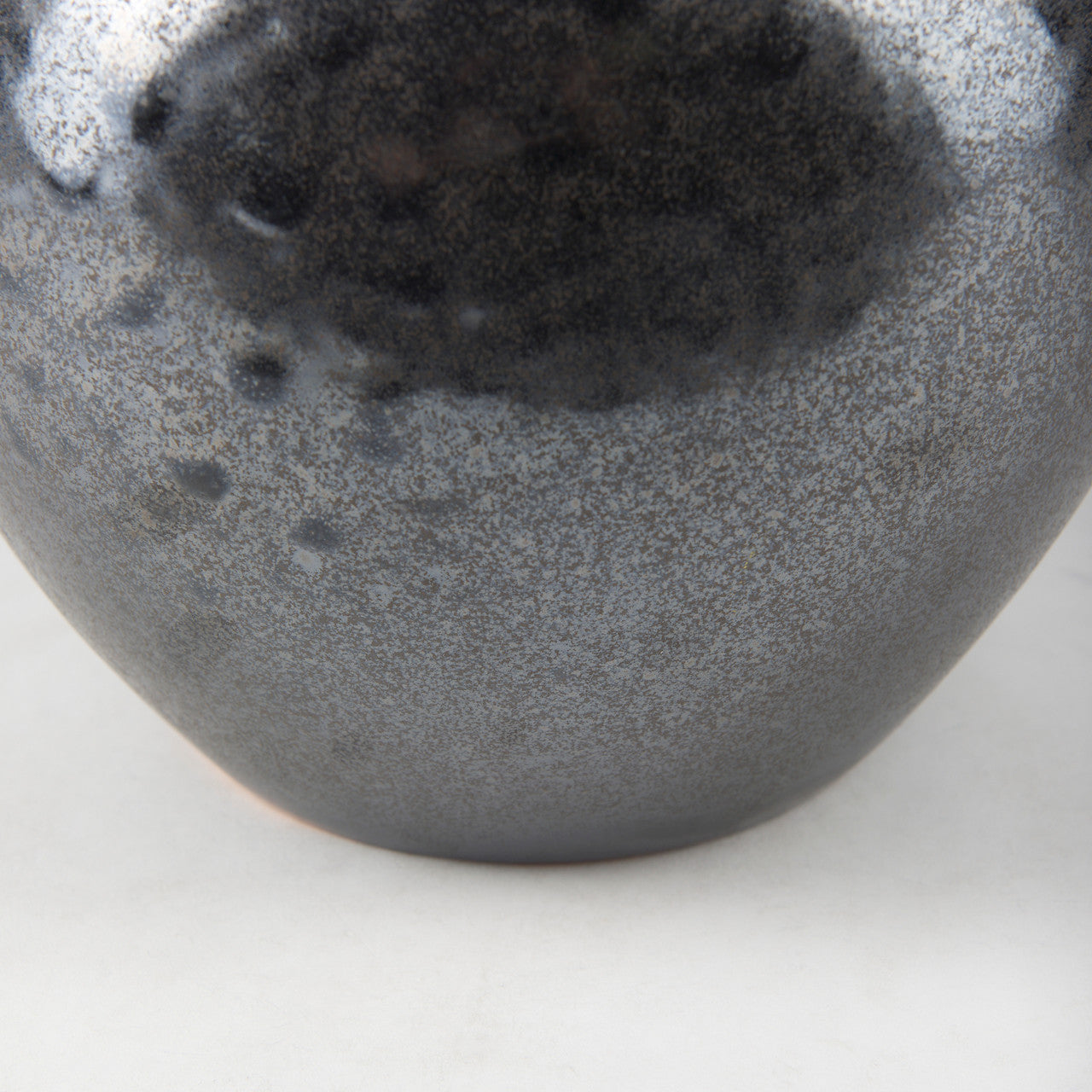Kora Short Dark Metallic Double Ear Vase