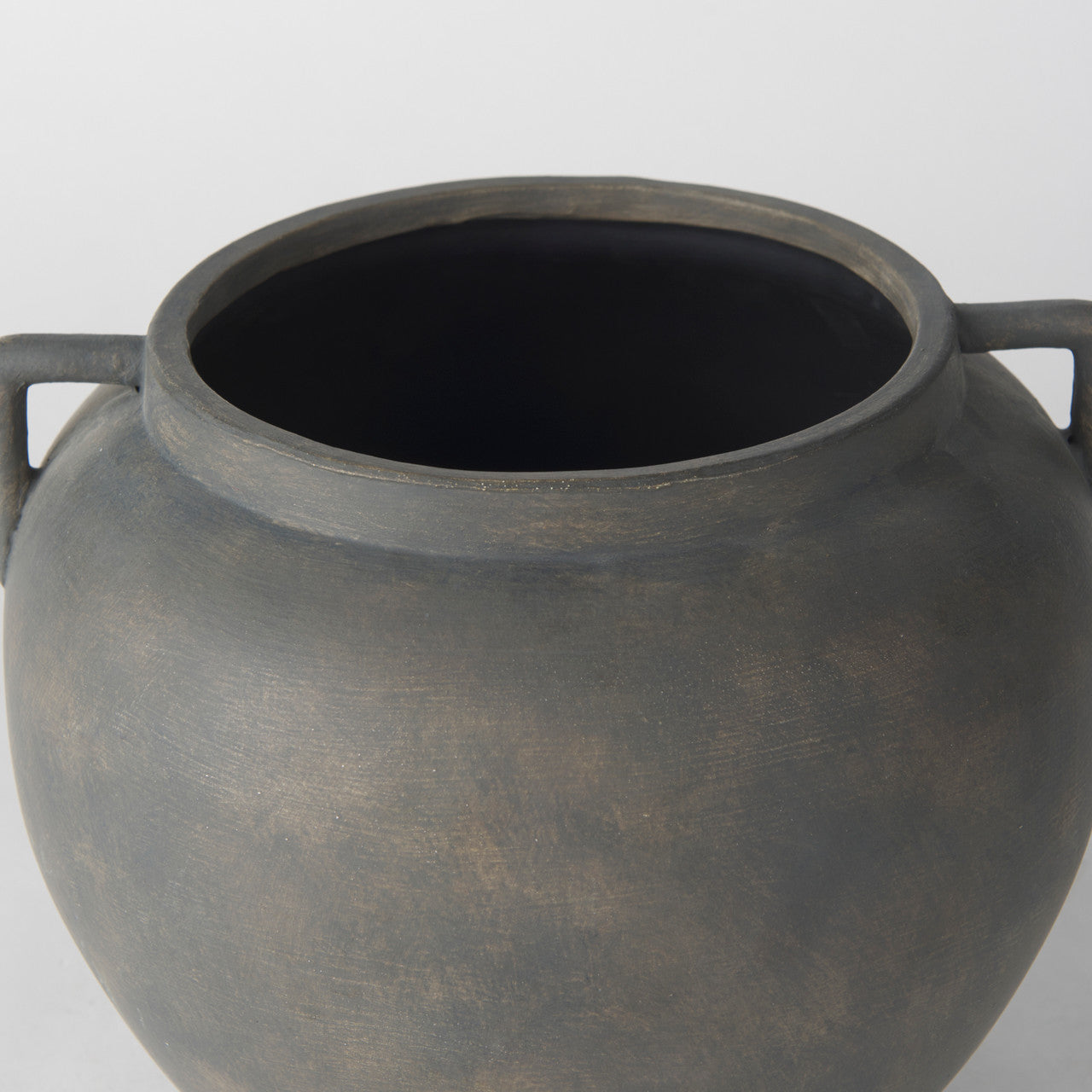 Kilian Short Brown-Gray Double Ear Vase