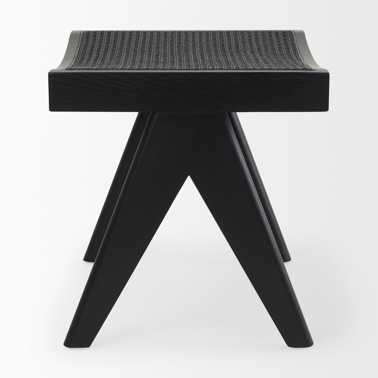 Arvin 21.7L x 17.7W x 18.1H Black Wooden Stool