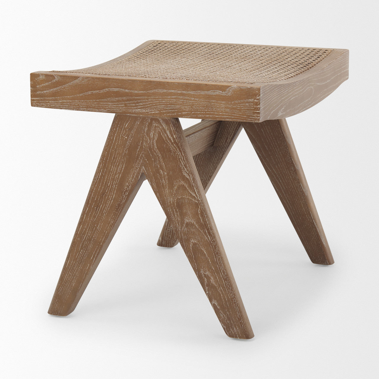 Arvin 21.7L x 17.7W x 18.1H Medium Brown Wooden Stool