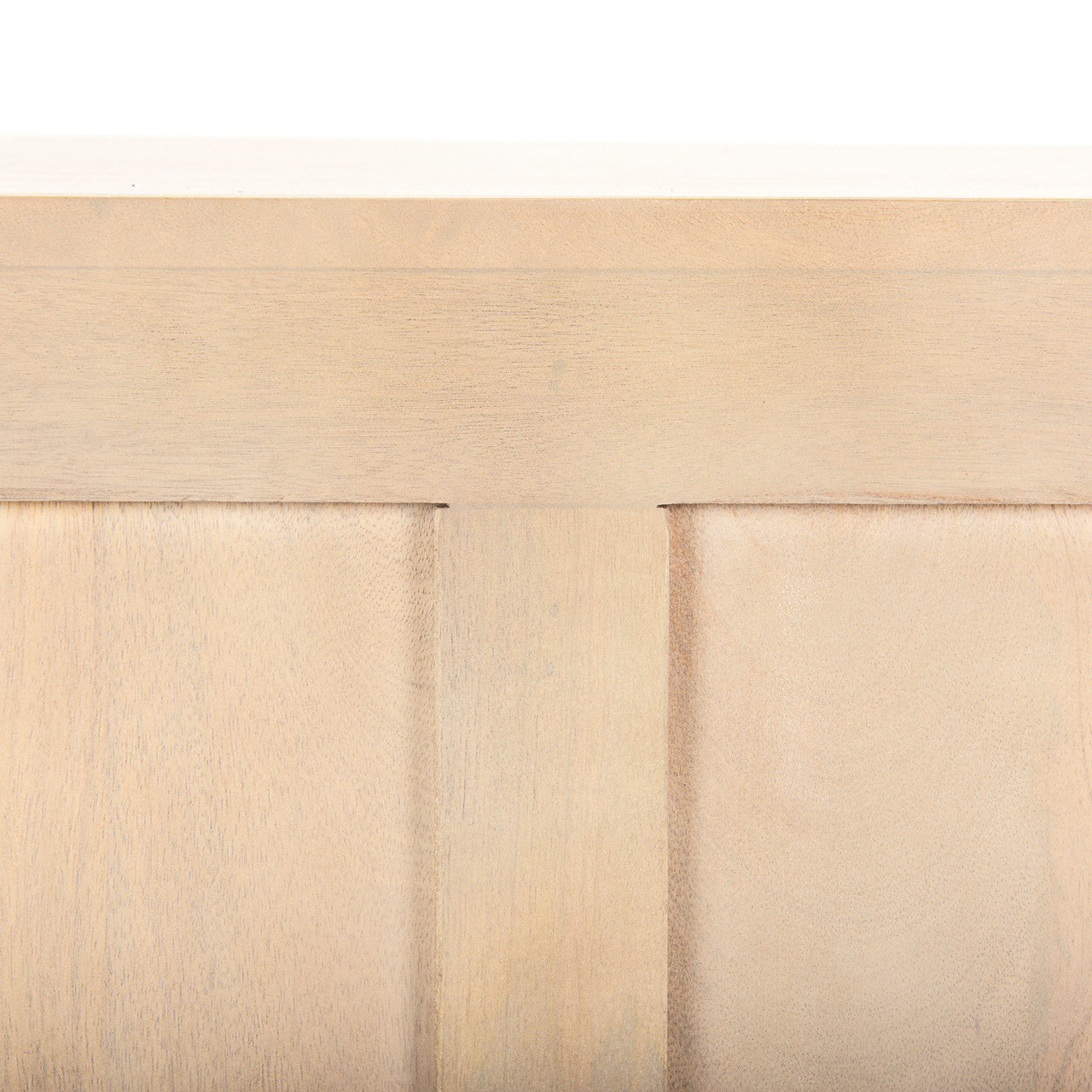 Tucker Light Brown Wood w/ Carved Arch Pattern 4 Door Sideboard