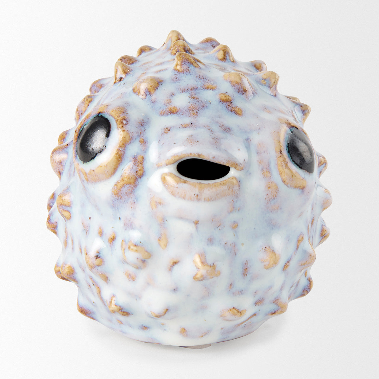 Spike I (Small) 8L x 4W Off-White Ceramic Puffer Fish