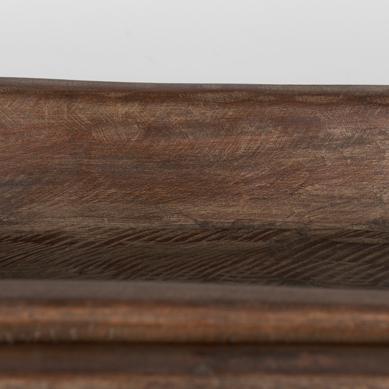 Athena Set of 2 Extra Large Medium Brown Reclaimed Wood Trays