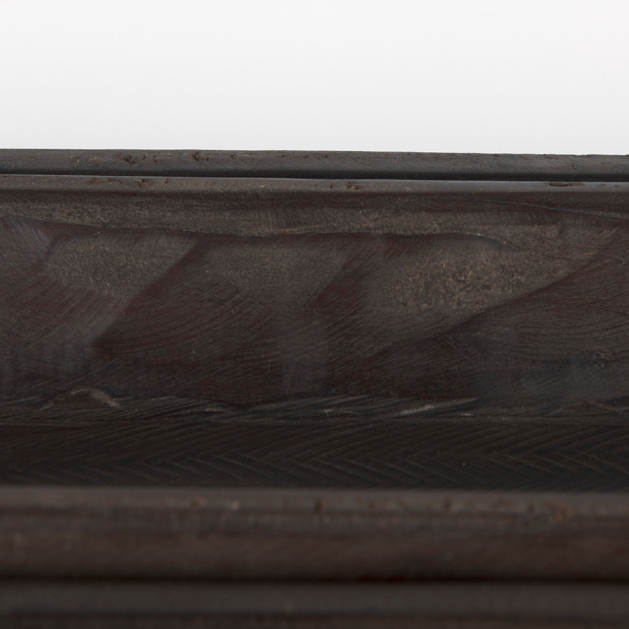 Athena Set of 2 Extra Large Black-Brown Reclaimed Wood Trays
