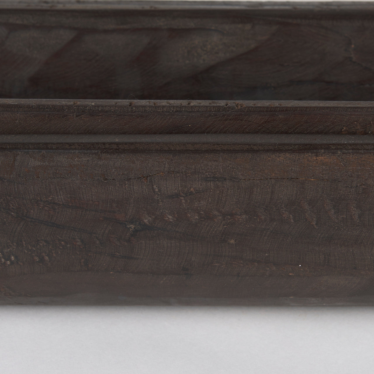 Athena Set of 2 Extra Large Black-Brown Reclaimed Wood Trays