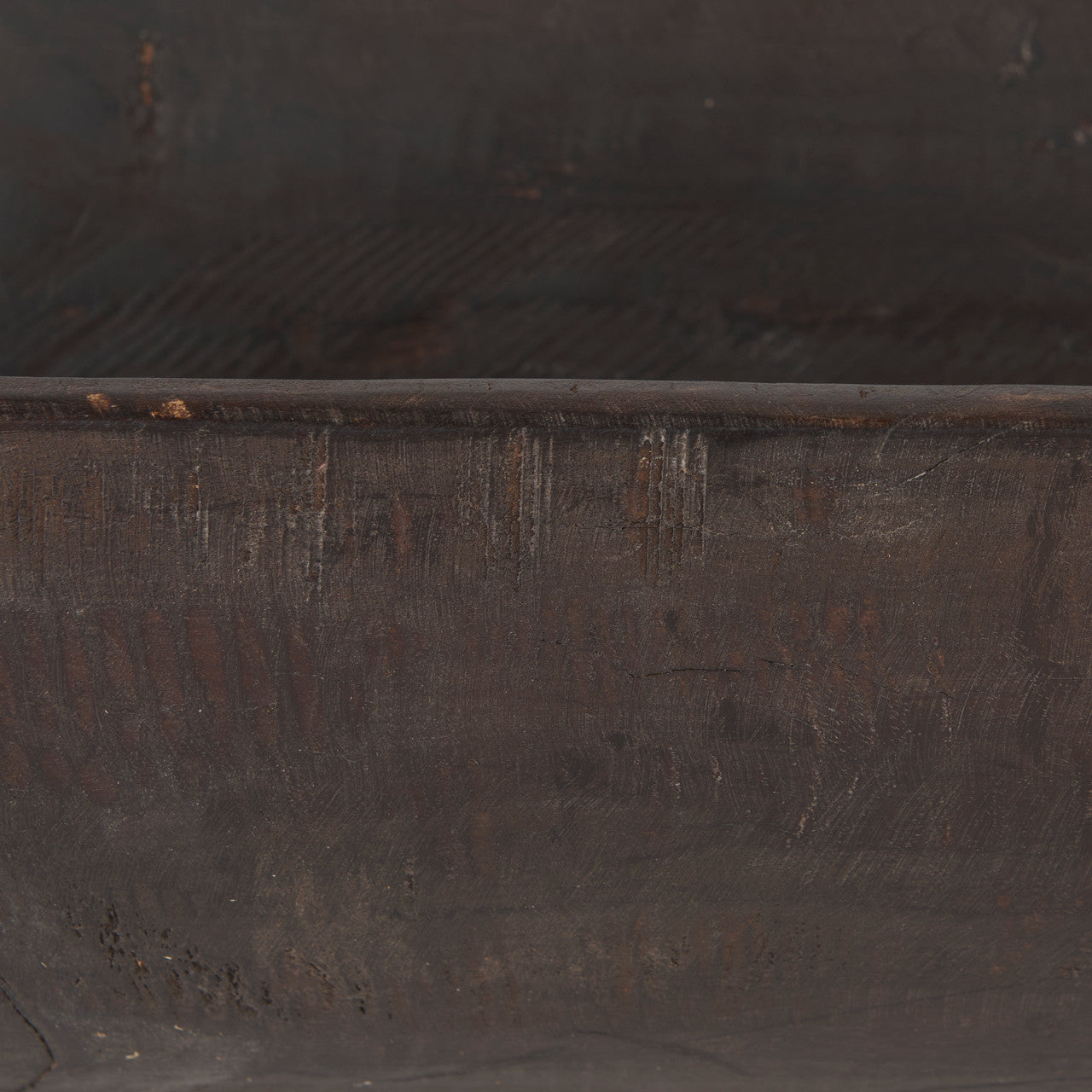 Athena Extra Large Oblong Black-Brown Reclaimed Wood Bowl