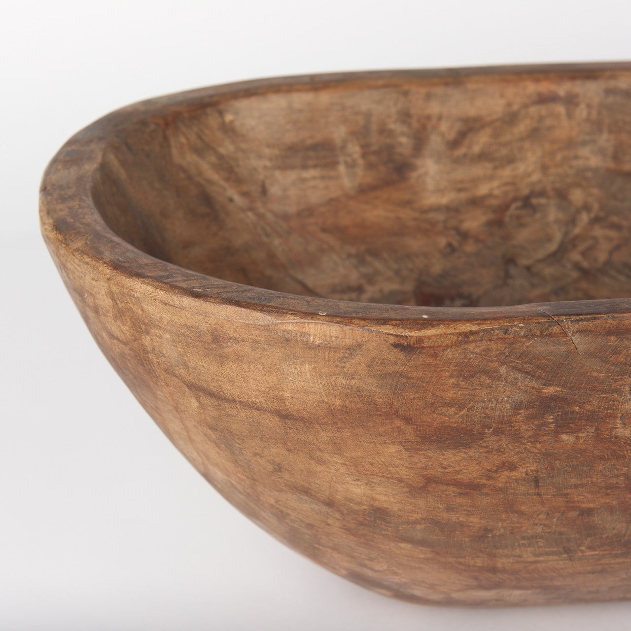Athena Extra Large Oblong Medium Brown Reclaimed Wood Bowl