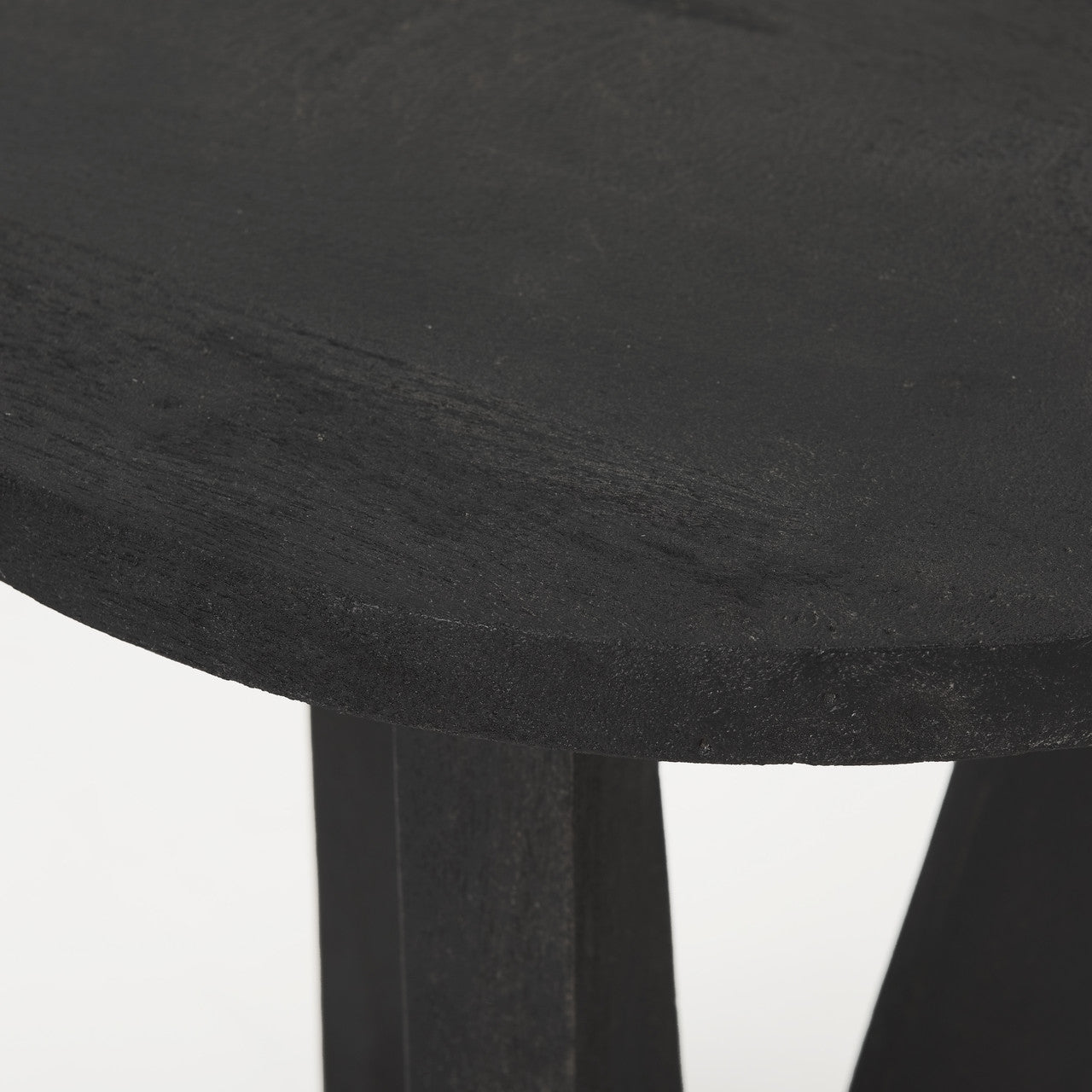 Mattius Black Wood Accent Table
