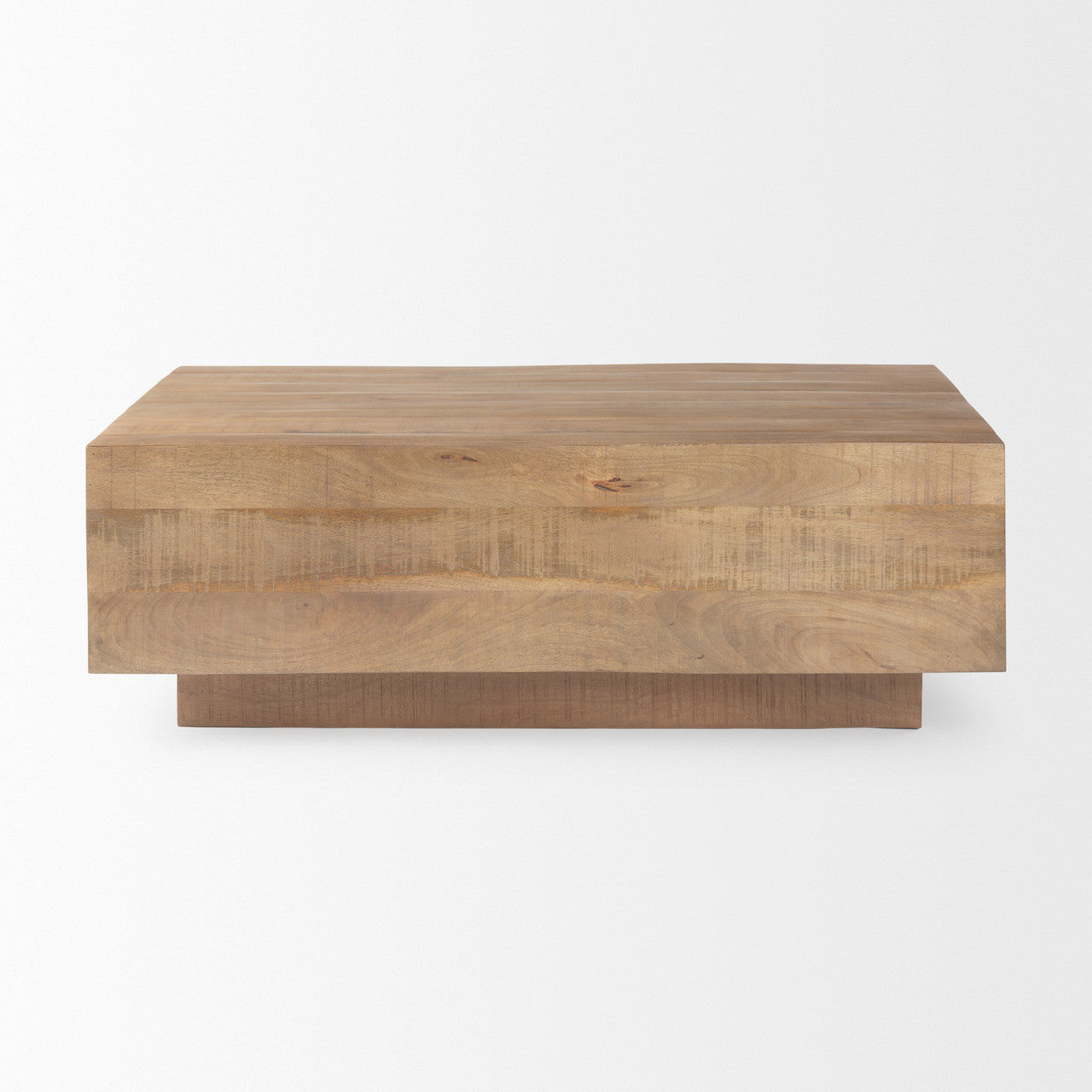 Hayden Light Brown Wood Rectangular Coffee Table