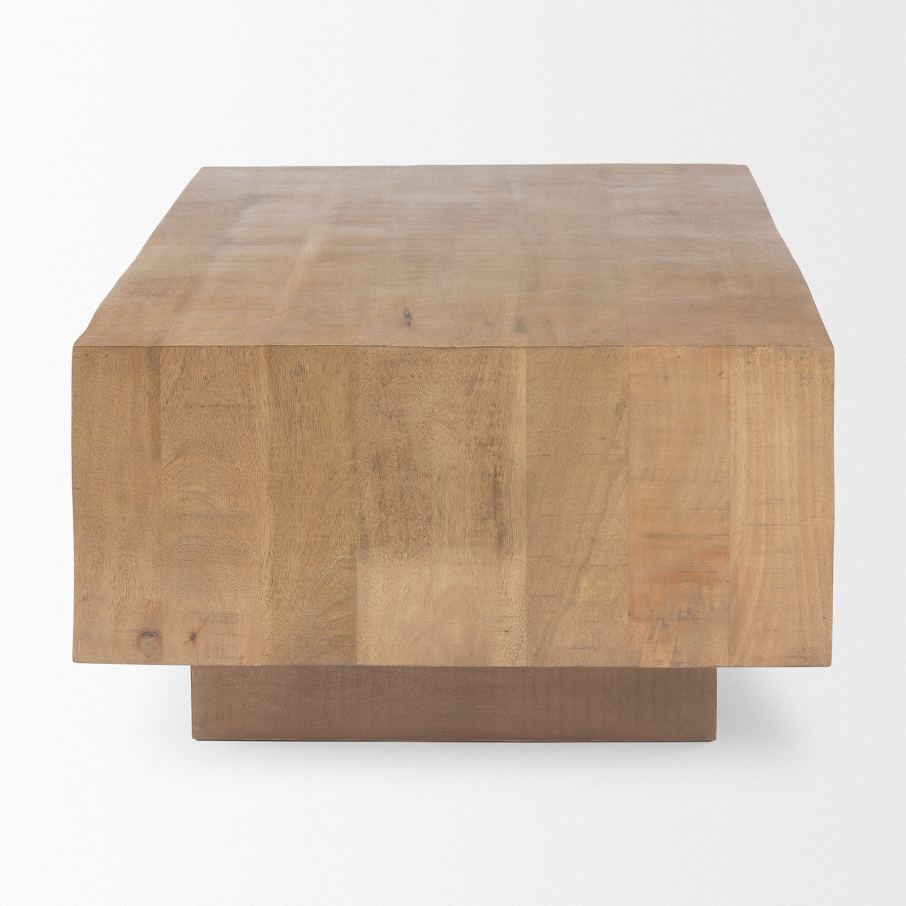 Hayden Light Brown Wood Rectangular Coffee Table