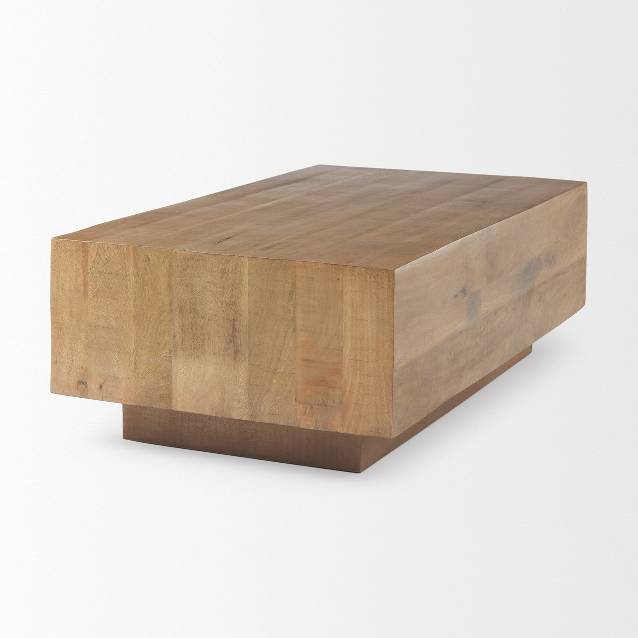 Hayden Light Brown Wood Rectangular Coffee Table