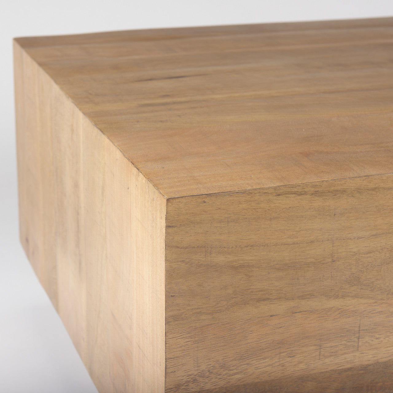 Hayden Light Brown Wood Rectangular Coffee Table
