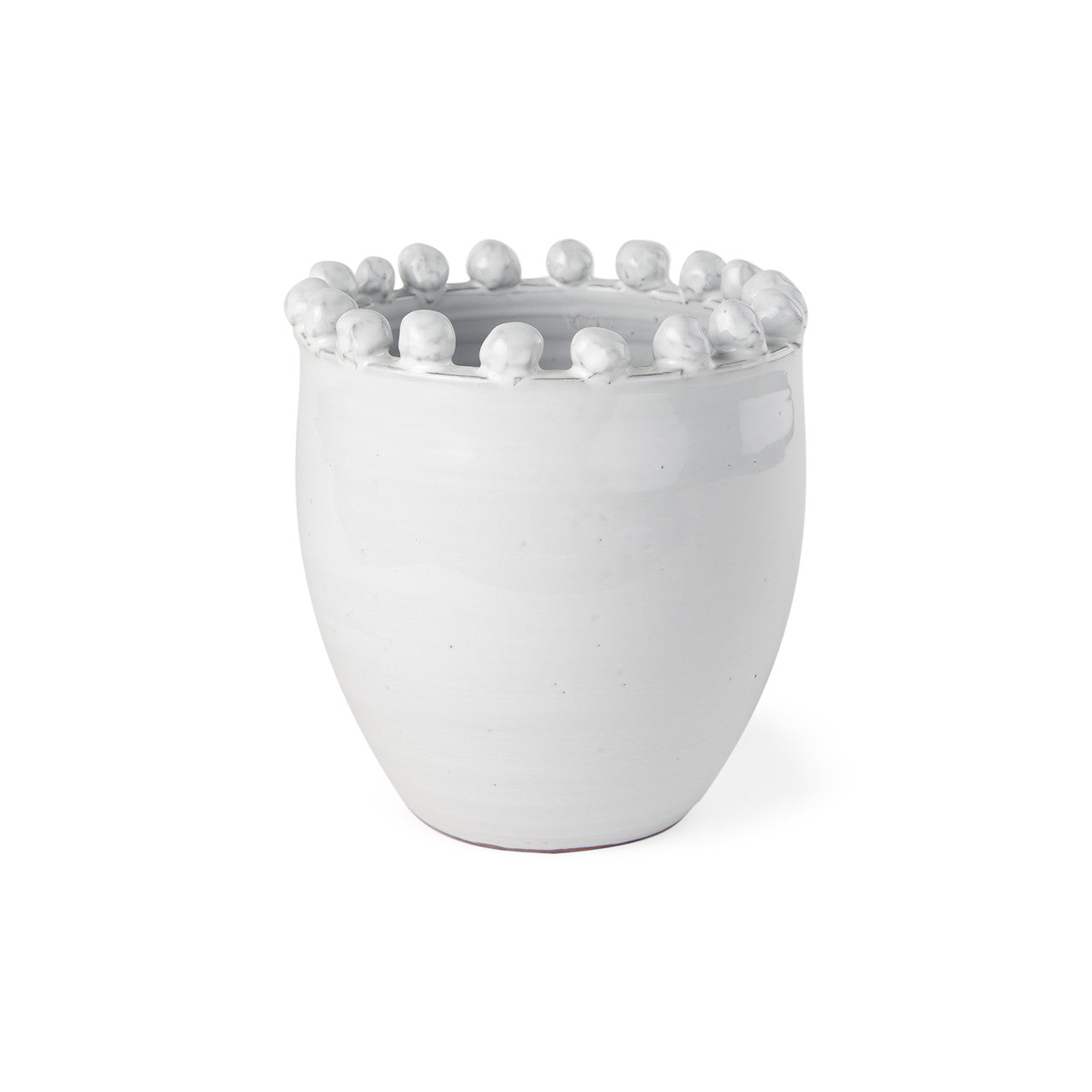 Basin Small Off-White Glazed Vase