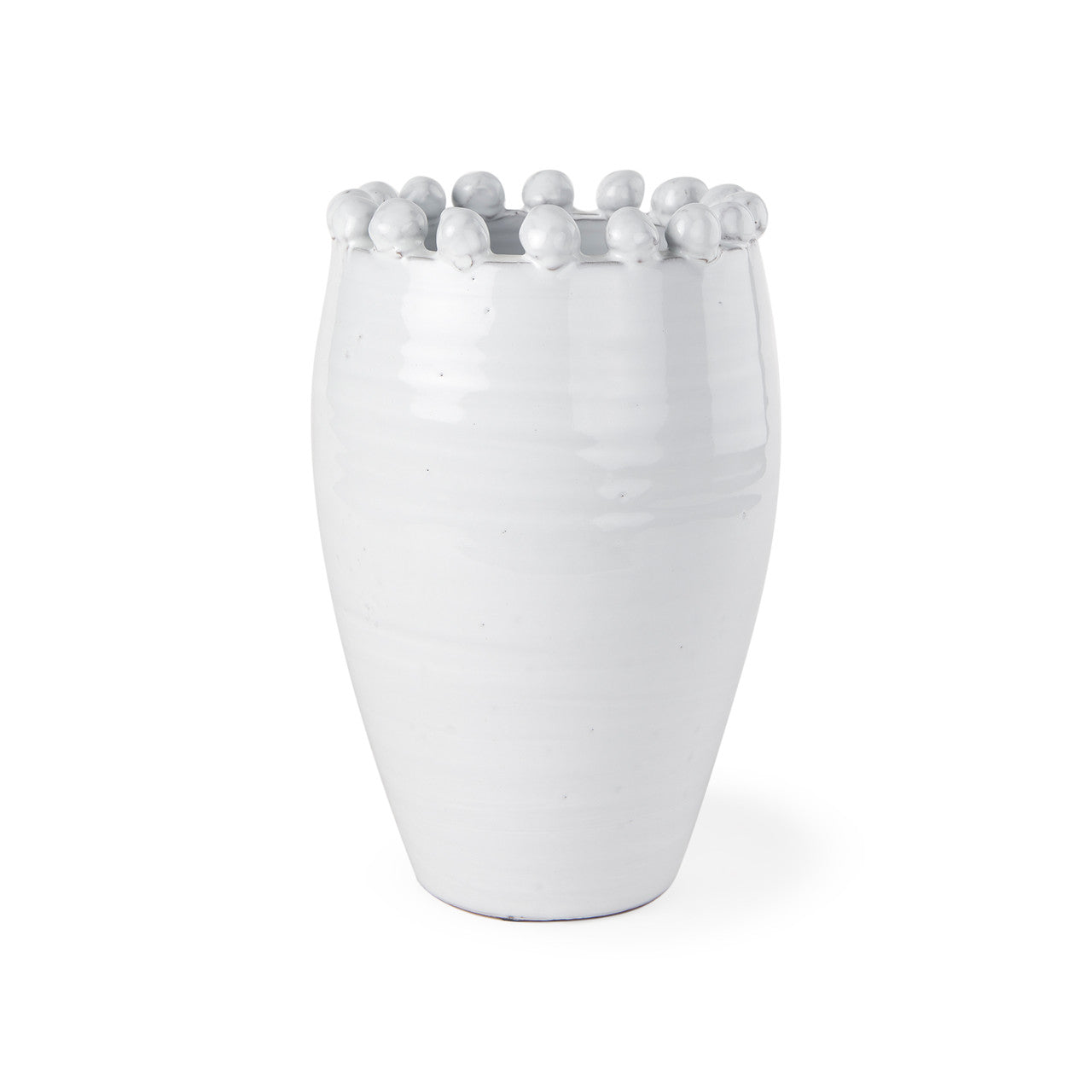 Basin Medium Off-White Glazed Vase