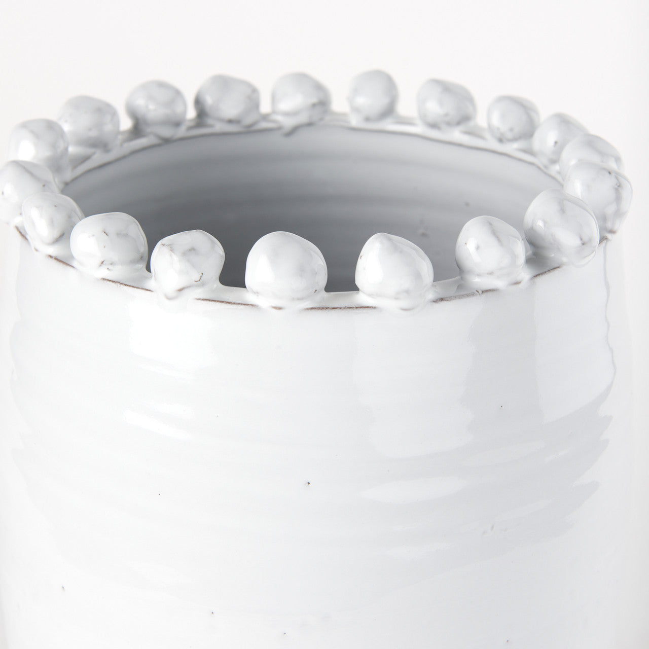 Basin Large Off-White Glazed Vase