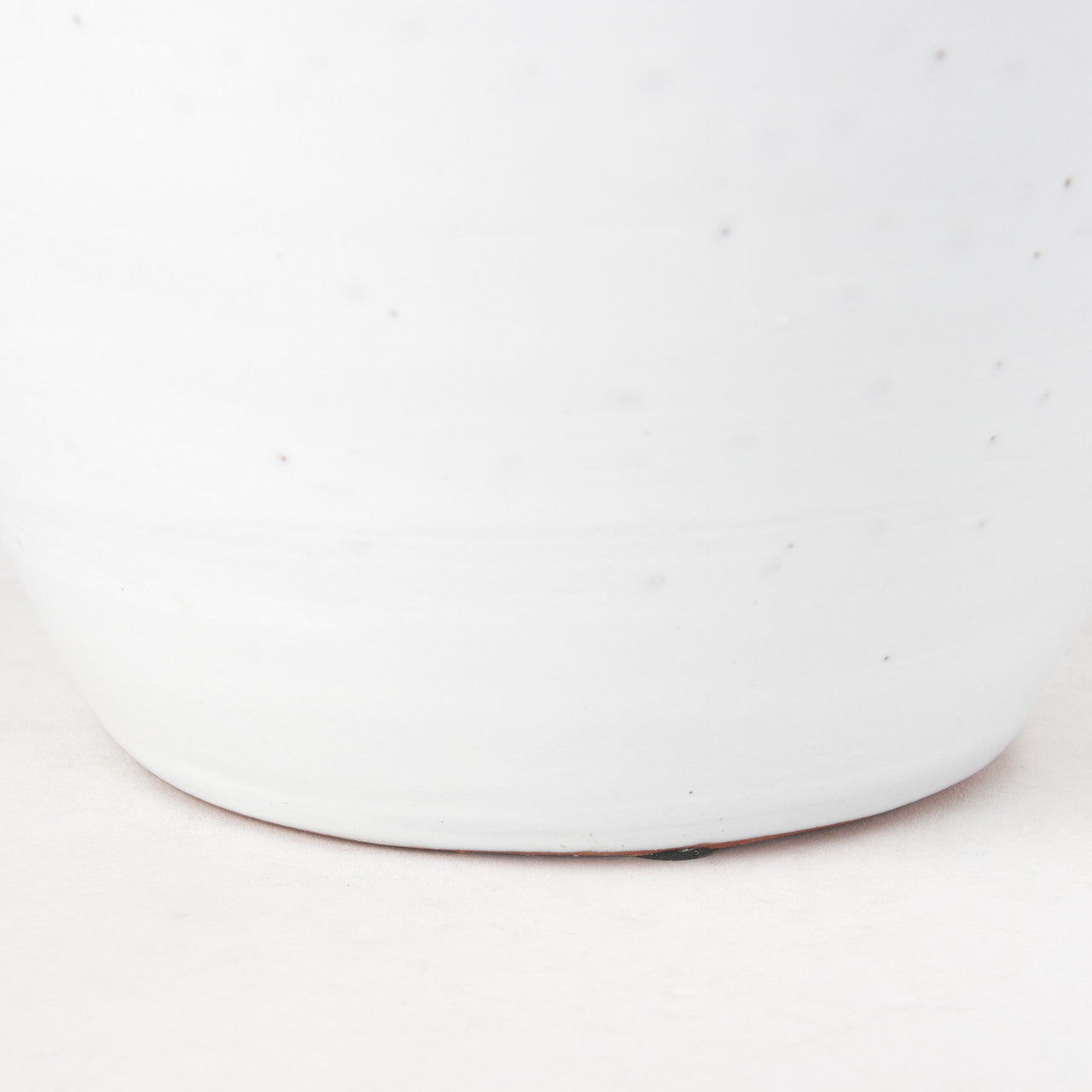 Basin Large Off-White Glazed Vase