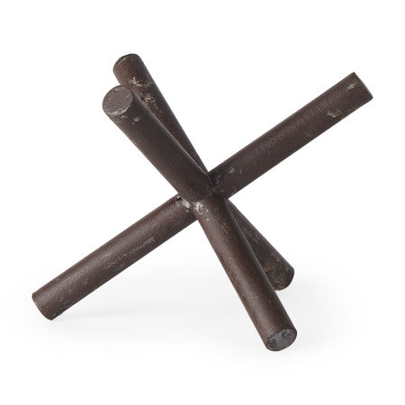 Astericks Brown Metal Decor Object